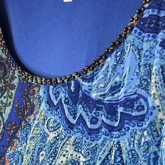 Spense Accordian Style Sleeveless Handkerchief Dress - Picture 9 of 12